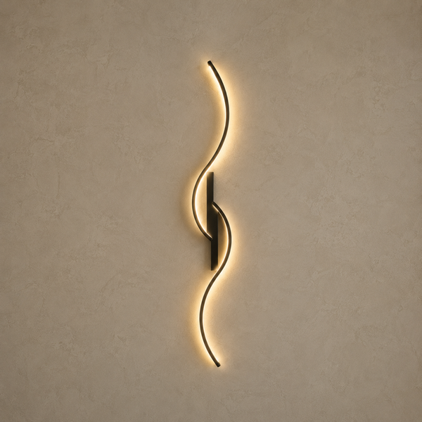 Applique murale salon LED longue, design, avec télécommande