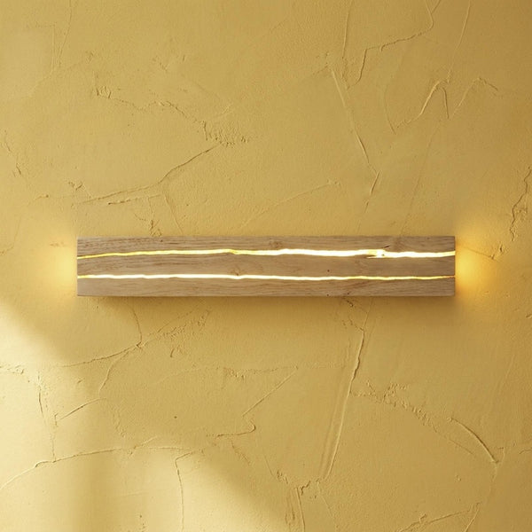Applique murale salon en bois LED, style nordique