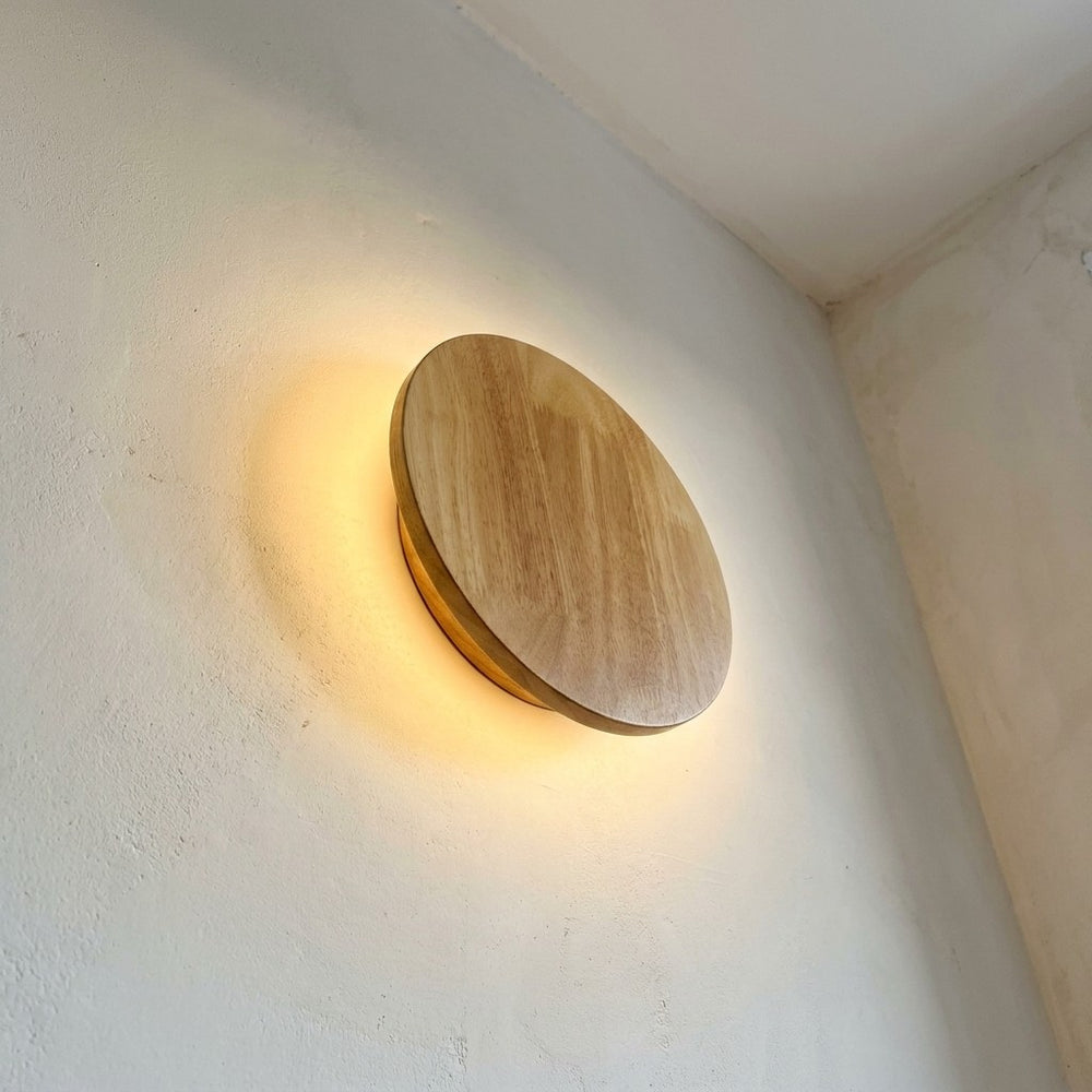 Applique murale chambre en bois, ronde, style nordique - bois rond 12 vue d en bas #rond