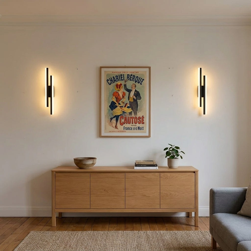 Applique murale salon LED design en métal, 50 cm - db salon buffet #noir #gauche