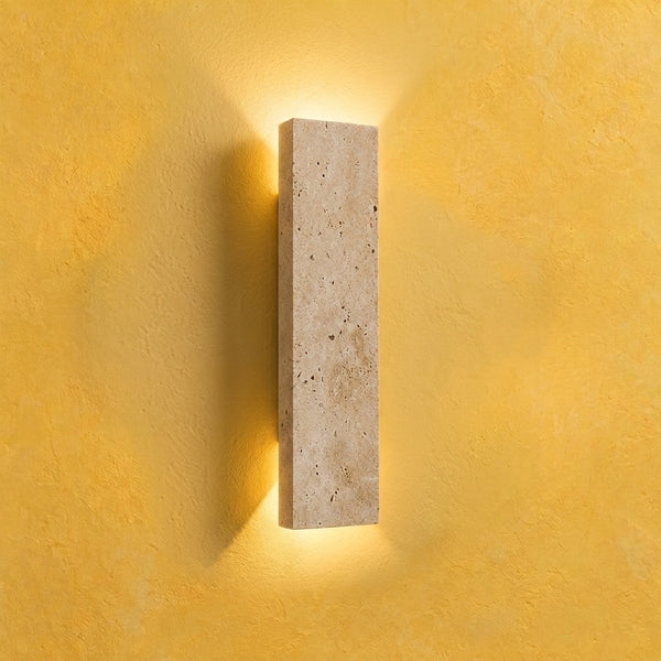 Applique murale intérieur et extérieur, travertin, LED 18 W