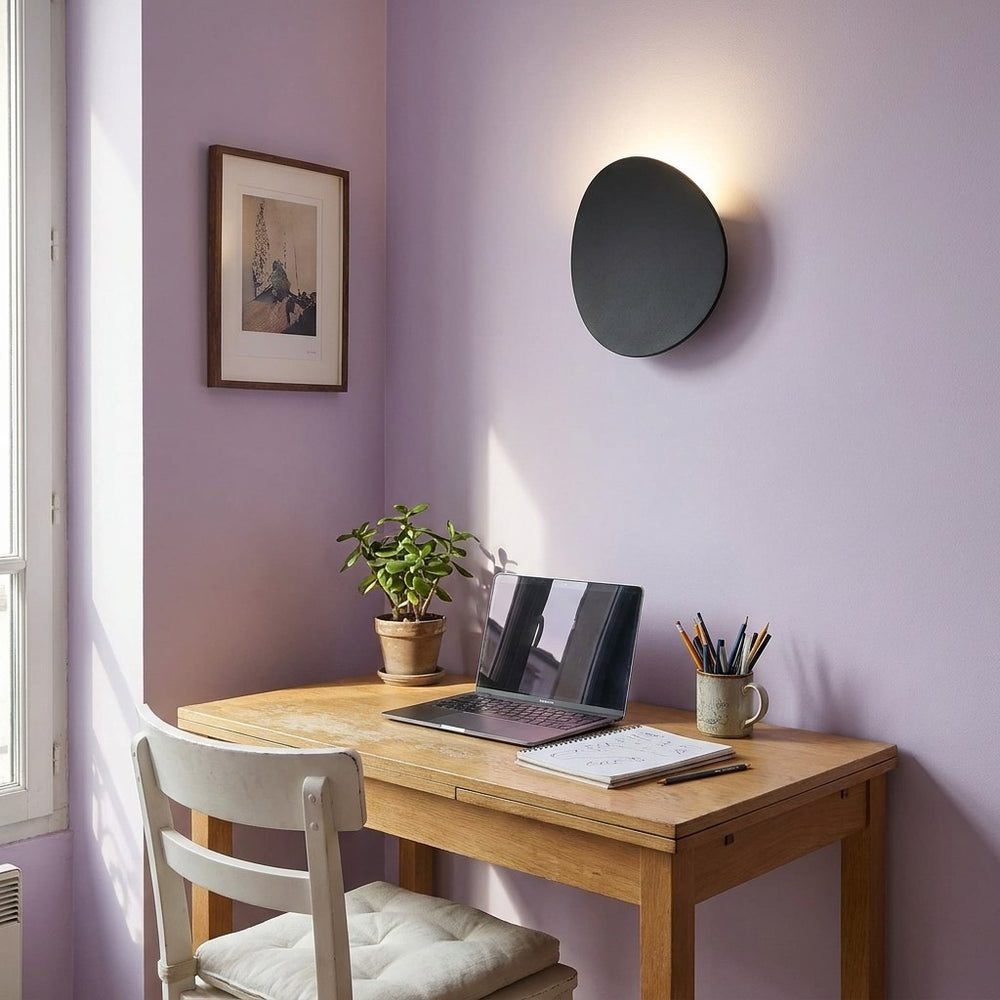 Applique murale intérieur LED en aluminium, design moderne - galet noir 11 bureau lavande #noir