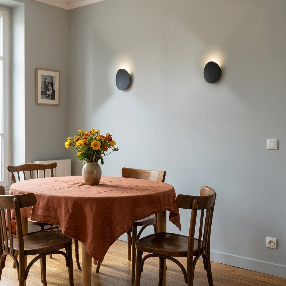 Applique murale intérieur LED en aluminium, design moderne - galet noir 12 salle a manger #noir