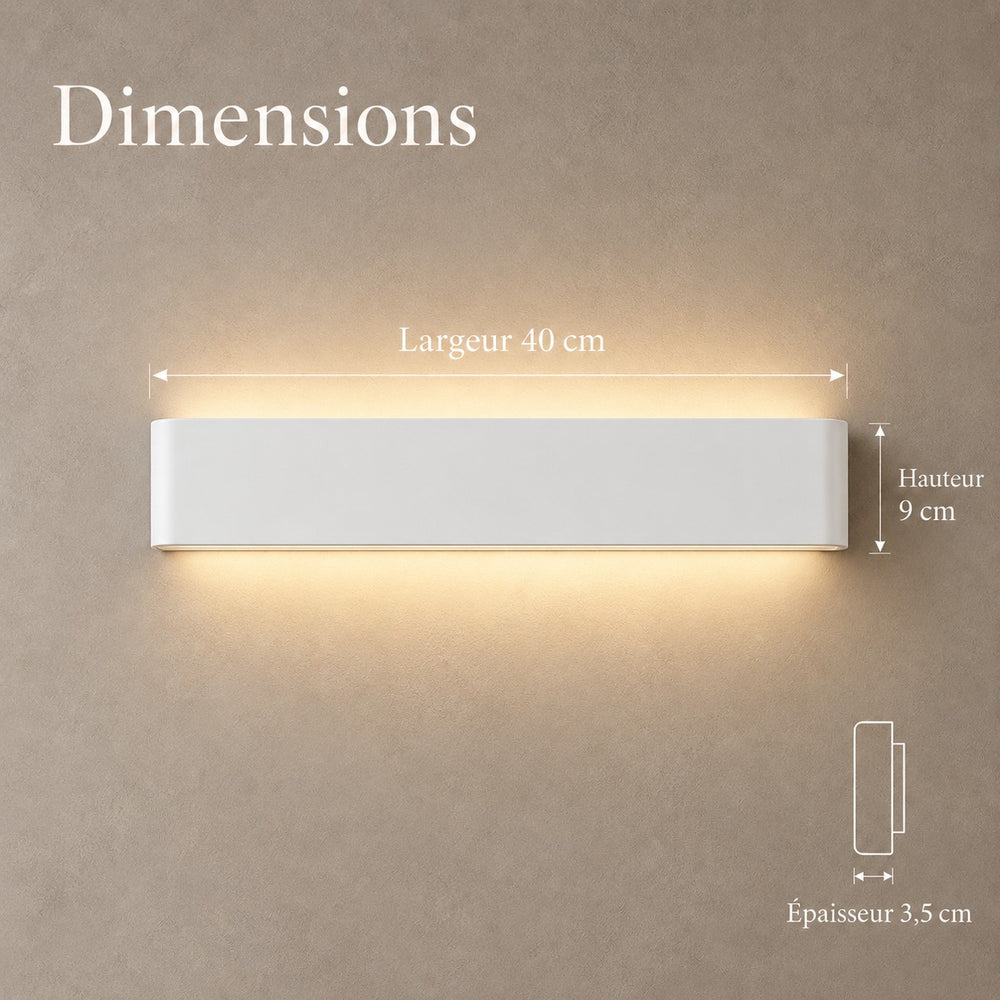 Applique murale LED barre blanche, lumière haut et bas #blanc