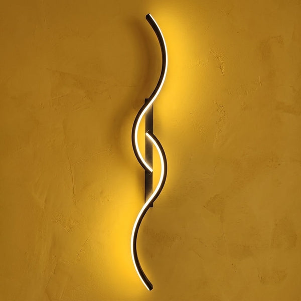 Applique murale salon LED longue, design, avec télécommande