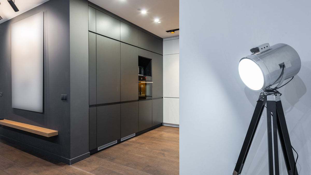 Cuisine moderne minimaliste éclairée par des LED durables