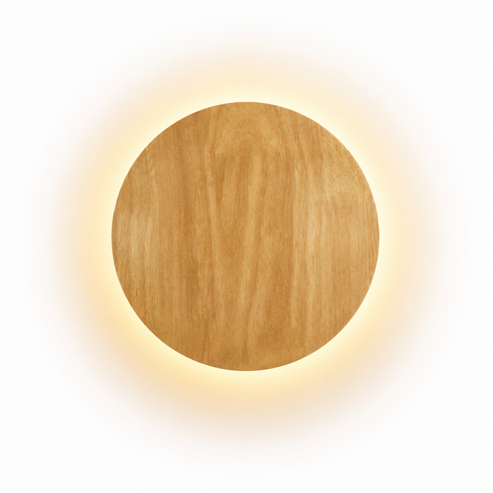 Applique murale circulaire en bois, style nordique — vue 1