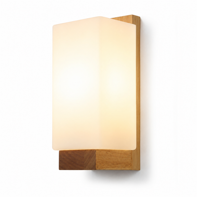 Applique murale en bois moderne, douille E27