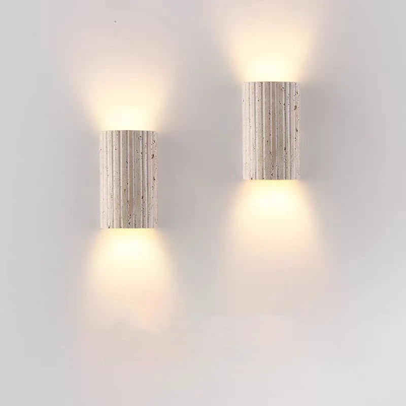 Applique 3D en pierre naturelle, blanc chaud 3000K