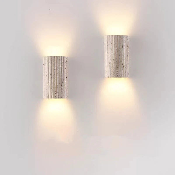 Applique 3D en pierre naturelle, blanc chaud 3000K