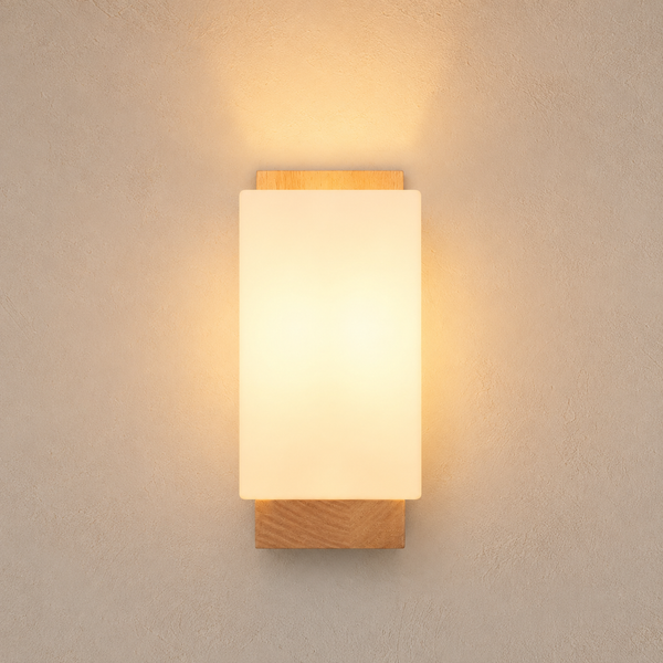 Applique murale salon en bois, moderne, douille E27