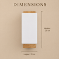Dimensions de l'applique carrée : hauteur 25 cm, largeur 10 cm #carre