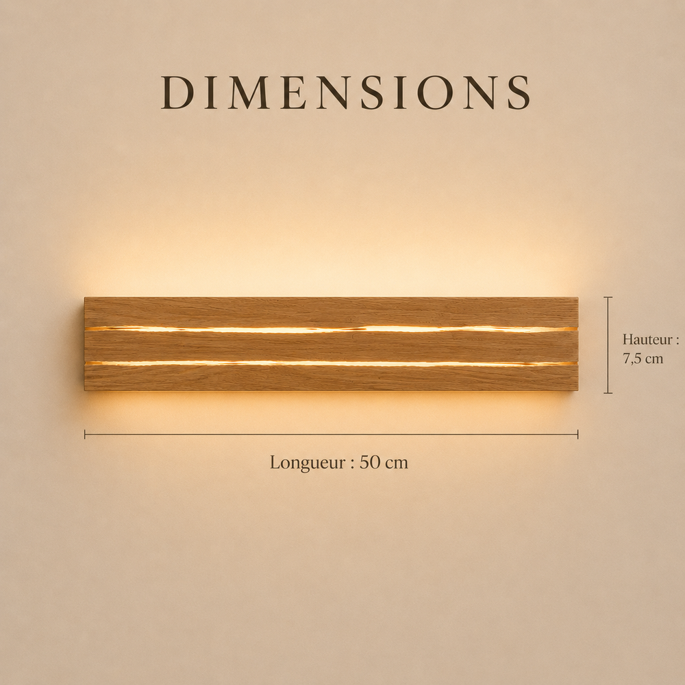 Dimensions : longueur 50 cm, hauteur 7,5 cm #50-cm