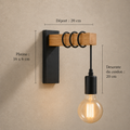 Dimensions : platine 16 x 6 cm, deport 20 cm, descente du cordon 20 cm