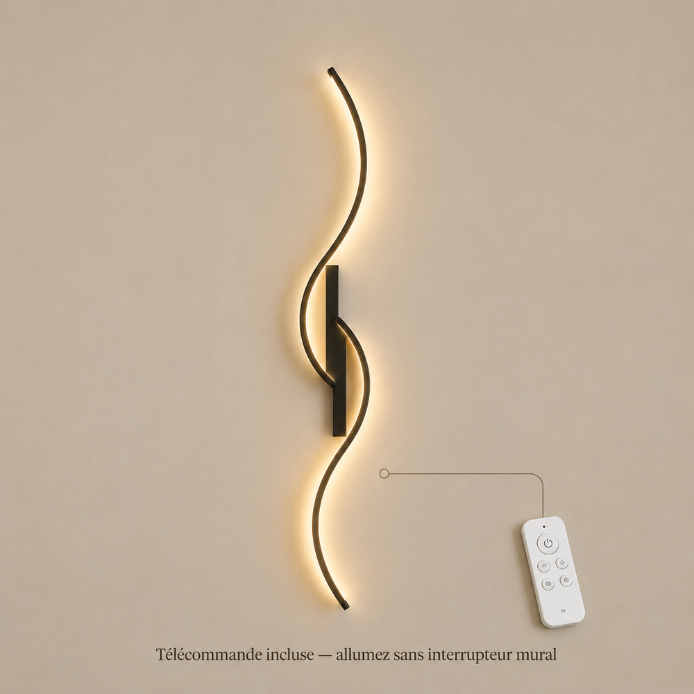 Télécommande incluse : allumez sans interrupteur mural #100-cm #noir