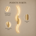 Points forts : ligne lumineuse continue, aluminium doré, aucune fixation visible #60-cm #or