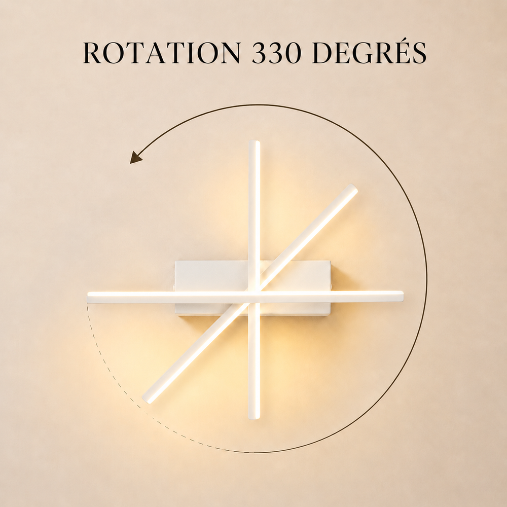 Rotation 330 degres applique blanche #blanc