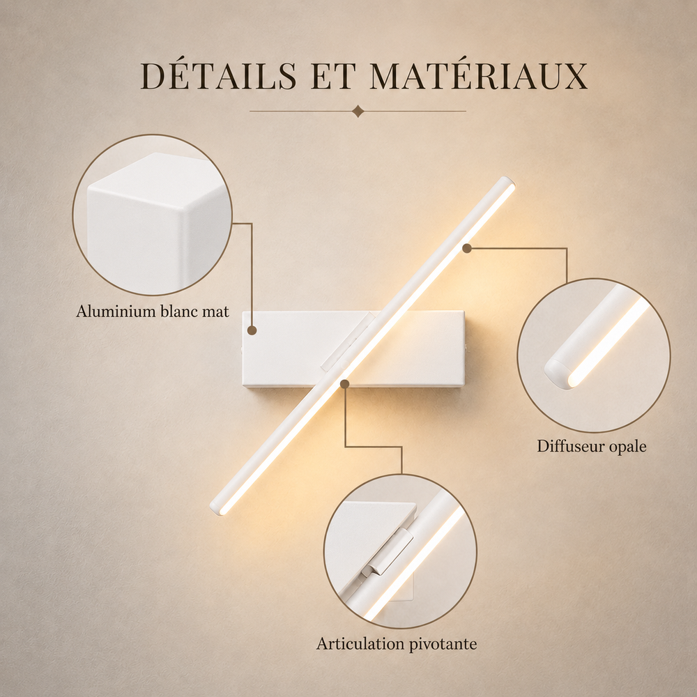 Details et materiaux applique blanche #blanc