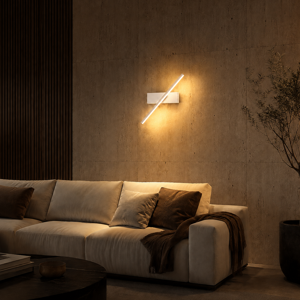 Applique blanche dans un salon #blanc