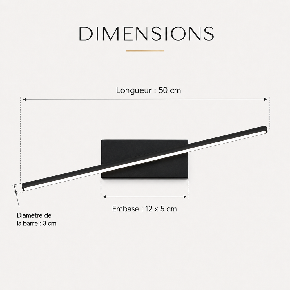 Dimensions 50 cm applique blanche #blanc #50-cm