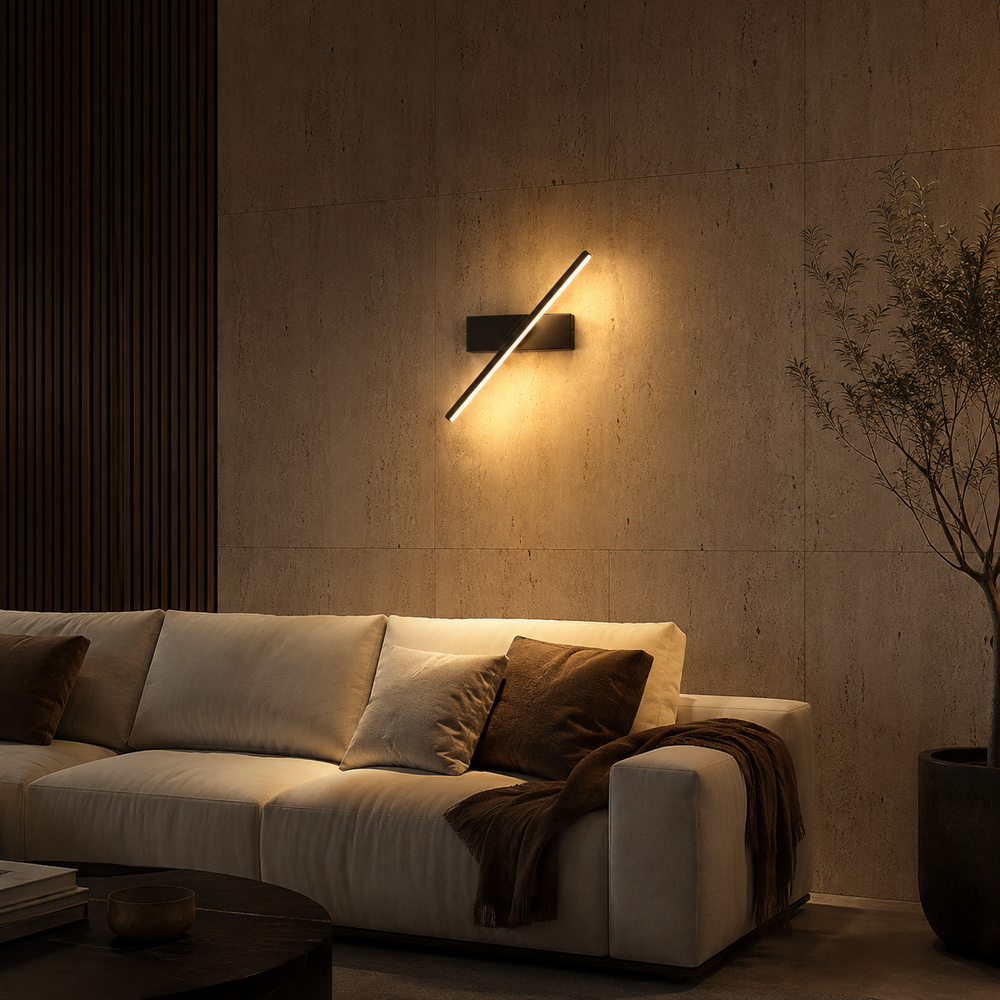 Applique noire dans un salon #noir