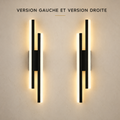 Version gauche et version droite applique noire #noir