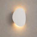 Applique galet aluminium blanc vue de face #blanc