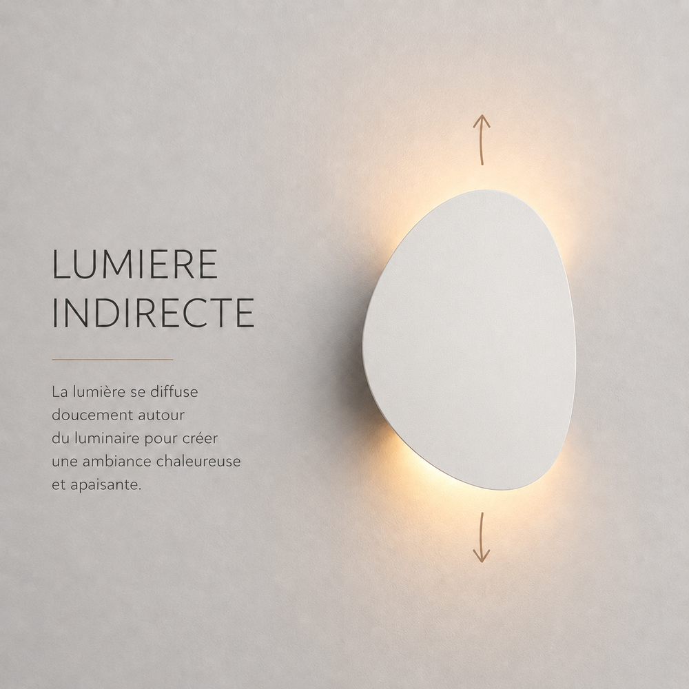 Lumiere indirecte applique galet blanche #blanc