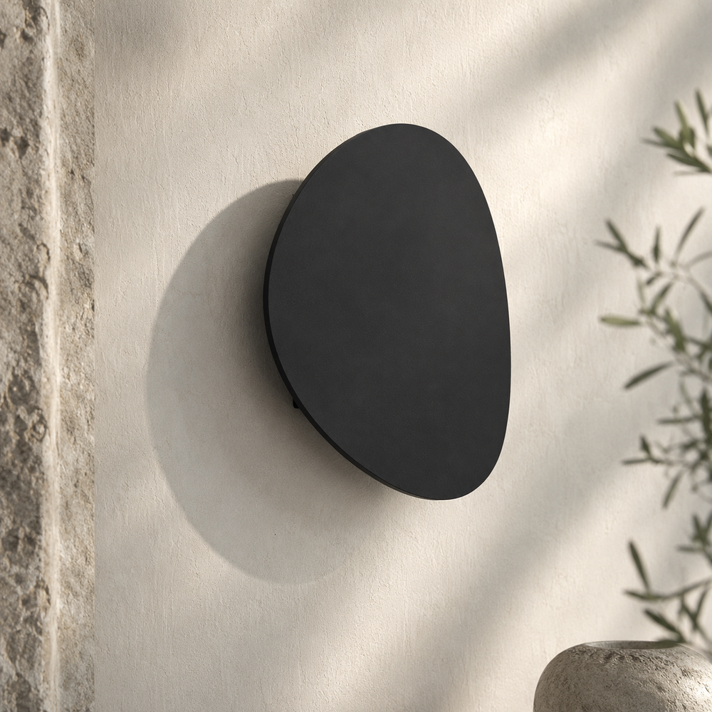 Applique galet noire eteinte en journee #noir