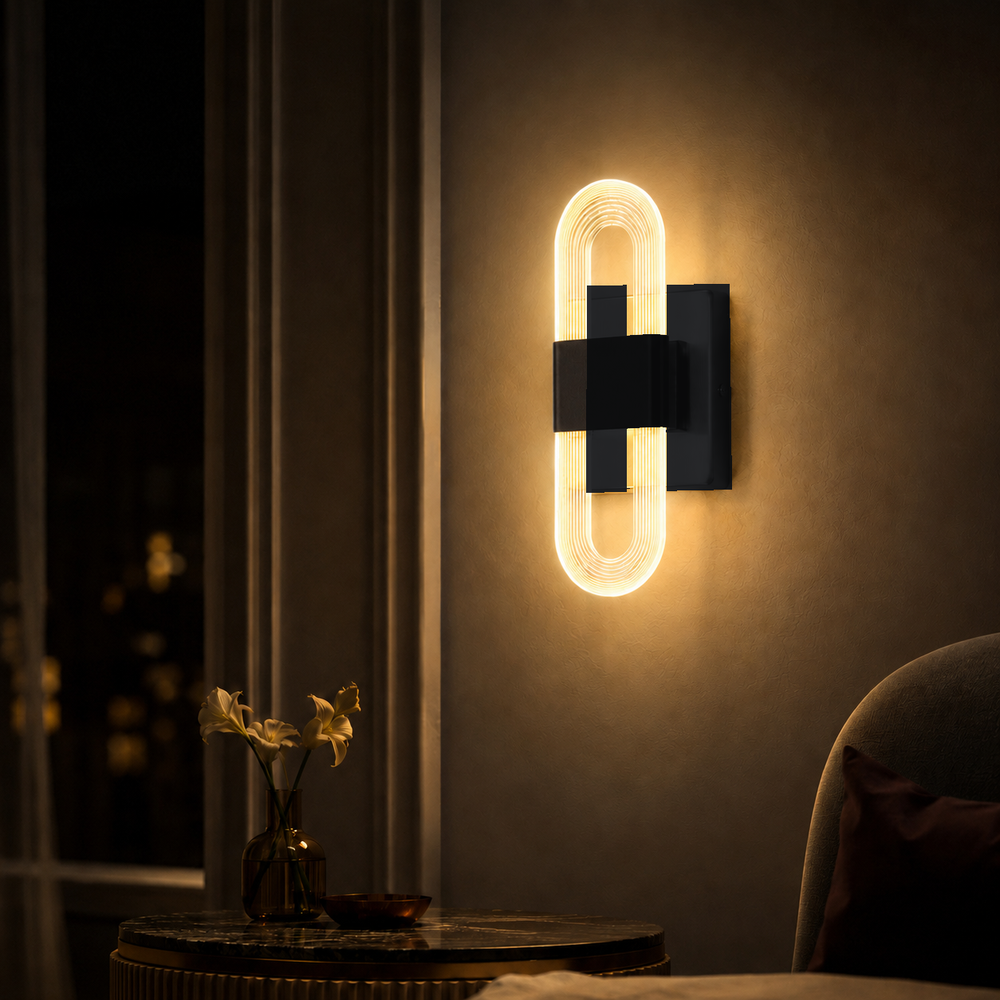 Applique noire ambiance nuit #noir