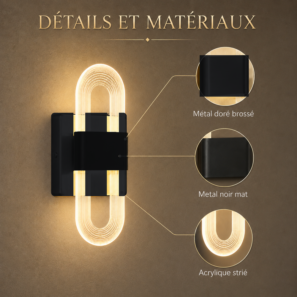 Details et materiaux applique noire #noir