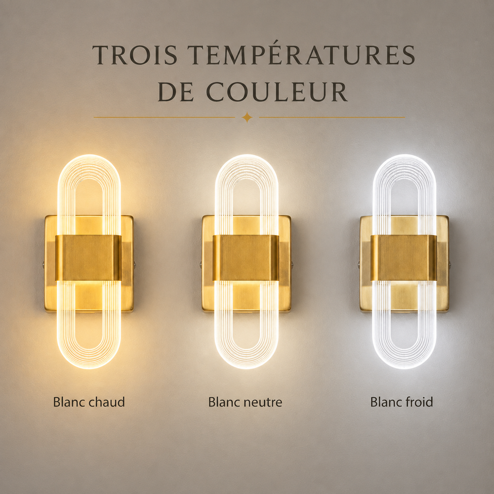Trois temperatures de couleur applique doree #dore