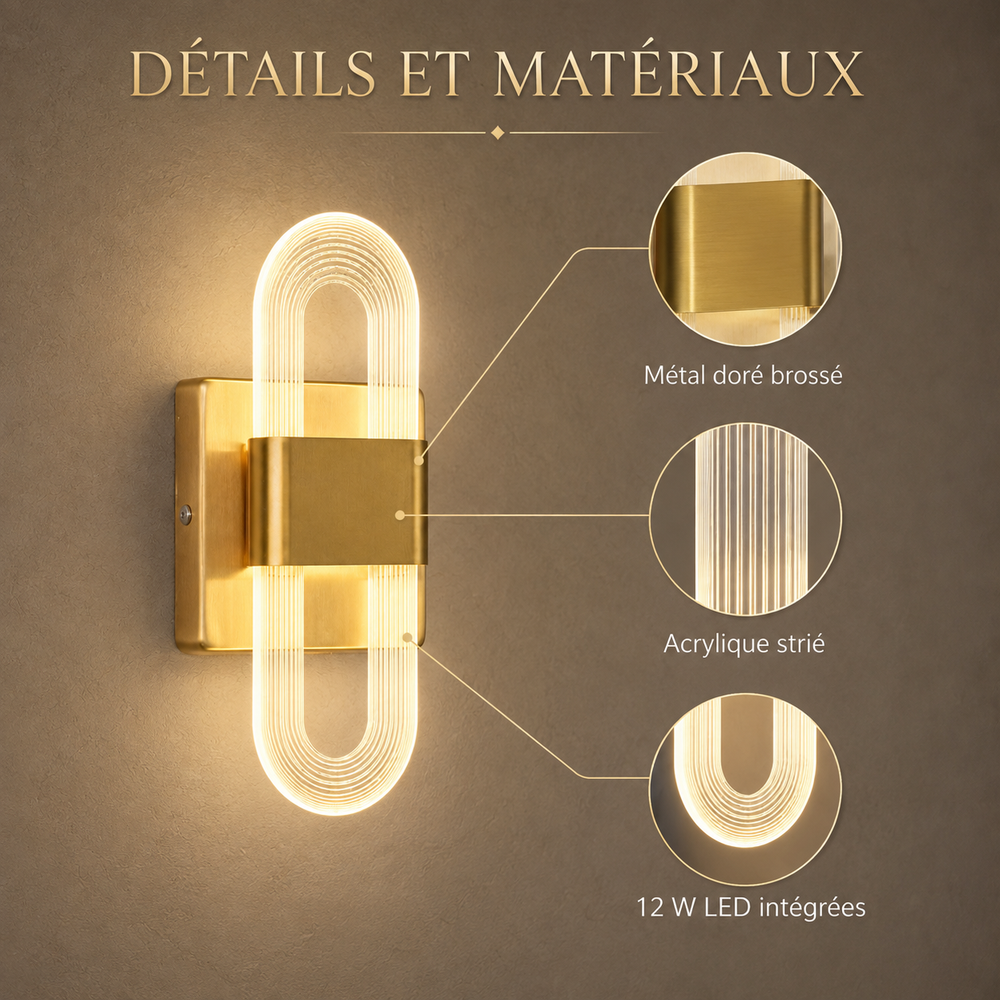 Details et materiaux applique doree #dore