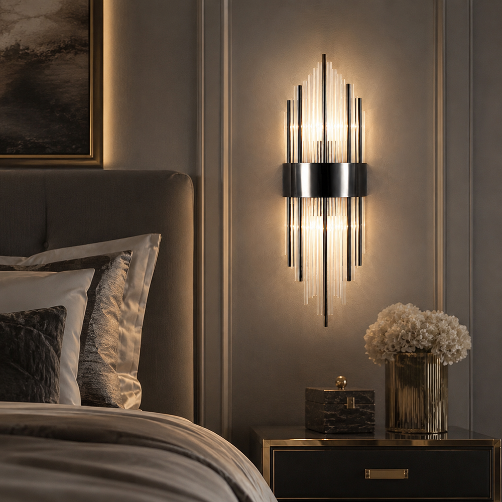 Applique cristal grand modele tete de lit #noir-grand-modele