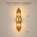 Deux points lumineux applique cristal doree #or-petit-modele