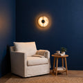 Applique murale chambre en marbre, pierre naturelle, blanc albâtre - alba noir salon mur bleu #noir