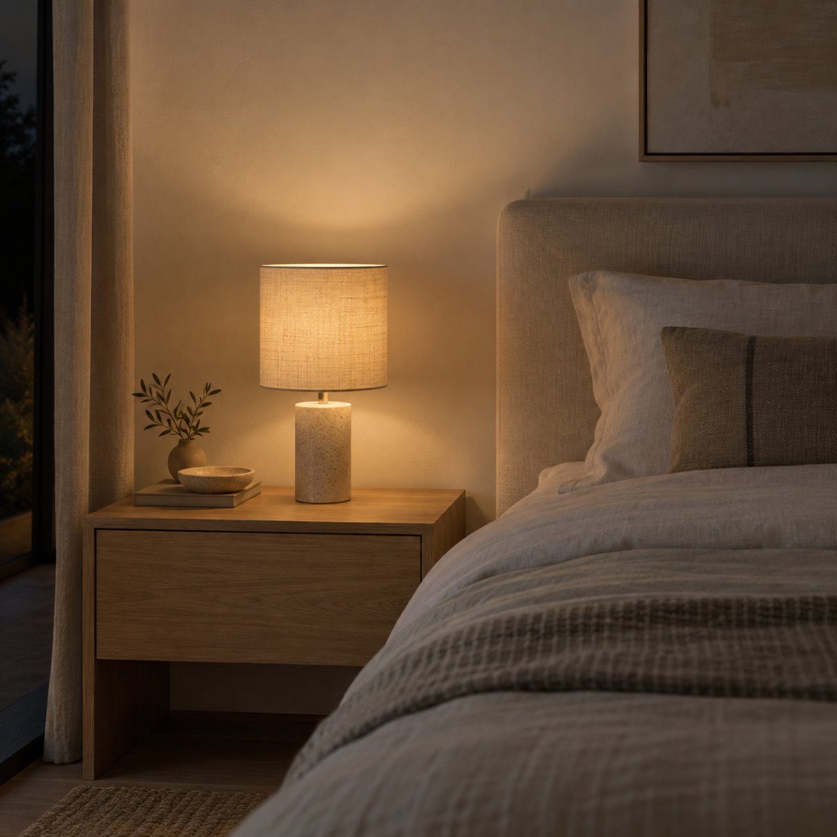 Ampoule LED G9 blanc chaud, lot de 2, lumière douce 2700 K - ampoule g9 allumee lampe chevet travertin