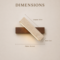 Dimensions : longueur 20 cm, barre 5 cm, platine 18 x 4 cm #noyer