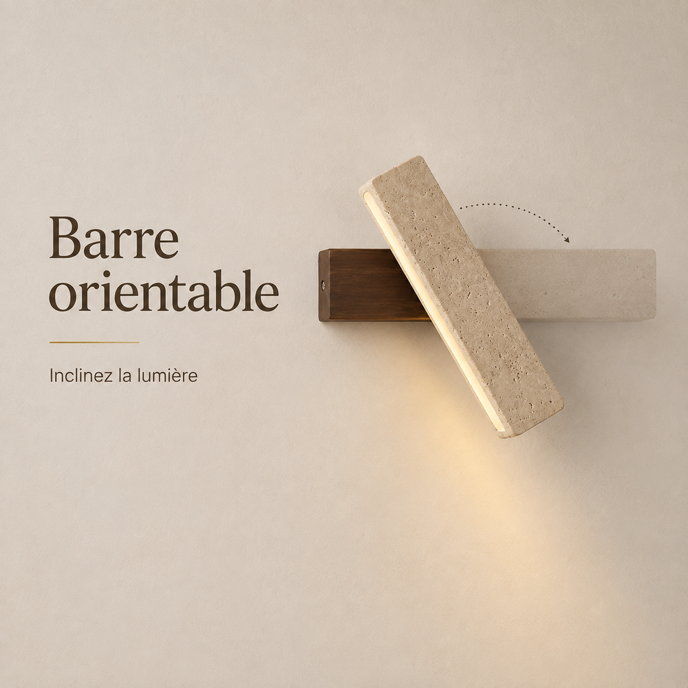 Barre orientable : inclinez la lumière, démonstration de la rotation #noyer