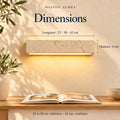 Applique murale salon en travertin, LED haut et bas - applique travertin dimensions trois longueurs