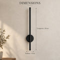 Applique murale chambre sans fil rechargeable, LED - applique v2 04 cotes #noir 50 cm