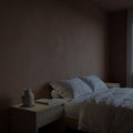 Applique murale salon en travertin, pierre naturelle, wabi sabi - ba avant chambre rouille #interieur #exterieur