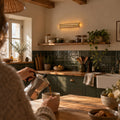 Applique murale salon en bois LED, style nordique - bois craquele vic 13 cuisine cafe du matin