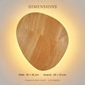 Applique murale chambre en bois, ronde, style nordique - bois ovale 04 dimensions 19x16 ou 25x21 cm #ovale