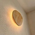 Applique murale chambre en bois, ronde, style nordique - bois ovale 11 vue d en bas #ovale