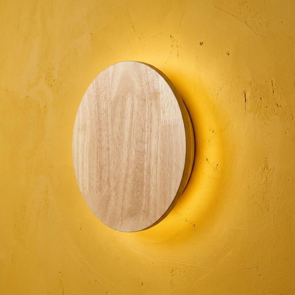 Applique murale chambre en bois, ronde, style nordique