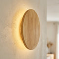 Applique murale chambre en bois, ronde, style nordique - bois rond 11 gros plan tranche #rond