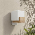 Applique murale salon en bois carrée, LED 3 températures G9 - cubo 09 ombres de feuillage