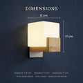 Applique murale salon en bois carrée, LED 3 températures G9 - cubo 12 dimensions