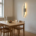 Applique murale salon LED design en métal, 50 cm - db coin repas miroir #noir #droite